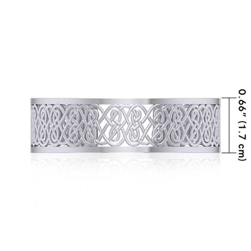 Large Celtic Knot Sterling Silver Cuff Bracelet TBA210 - Jewelry